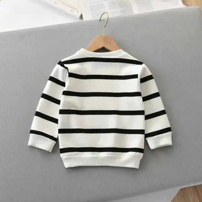 Fashion Children’s Striped Pullover Long-sleeved T-shirt
