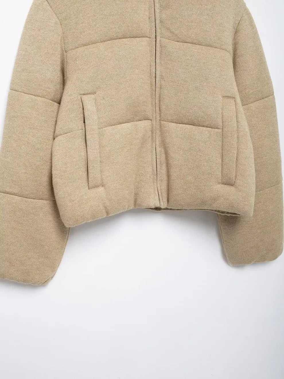 European And American Fashion Stand Collar Long Sleeve Cotton Jacket Coat