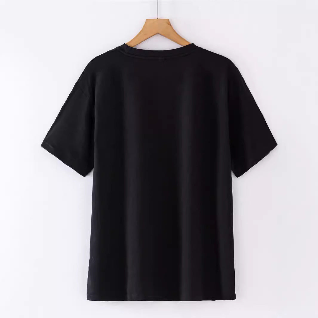 European And American Valentine’s Day Love Round Neck Women’s Top