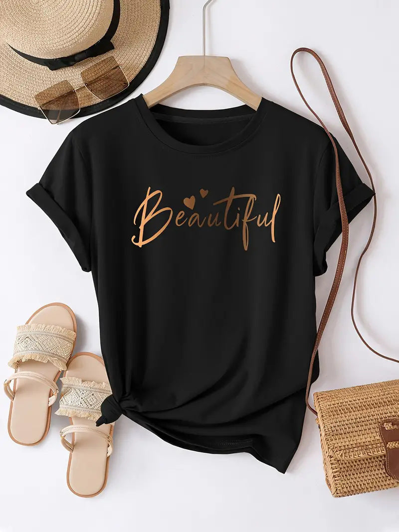 European And American Valentine’s Day Love Round Neck Women’s Top - HS215 / S