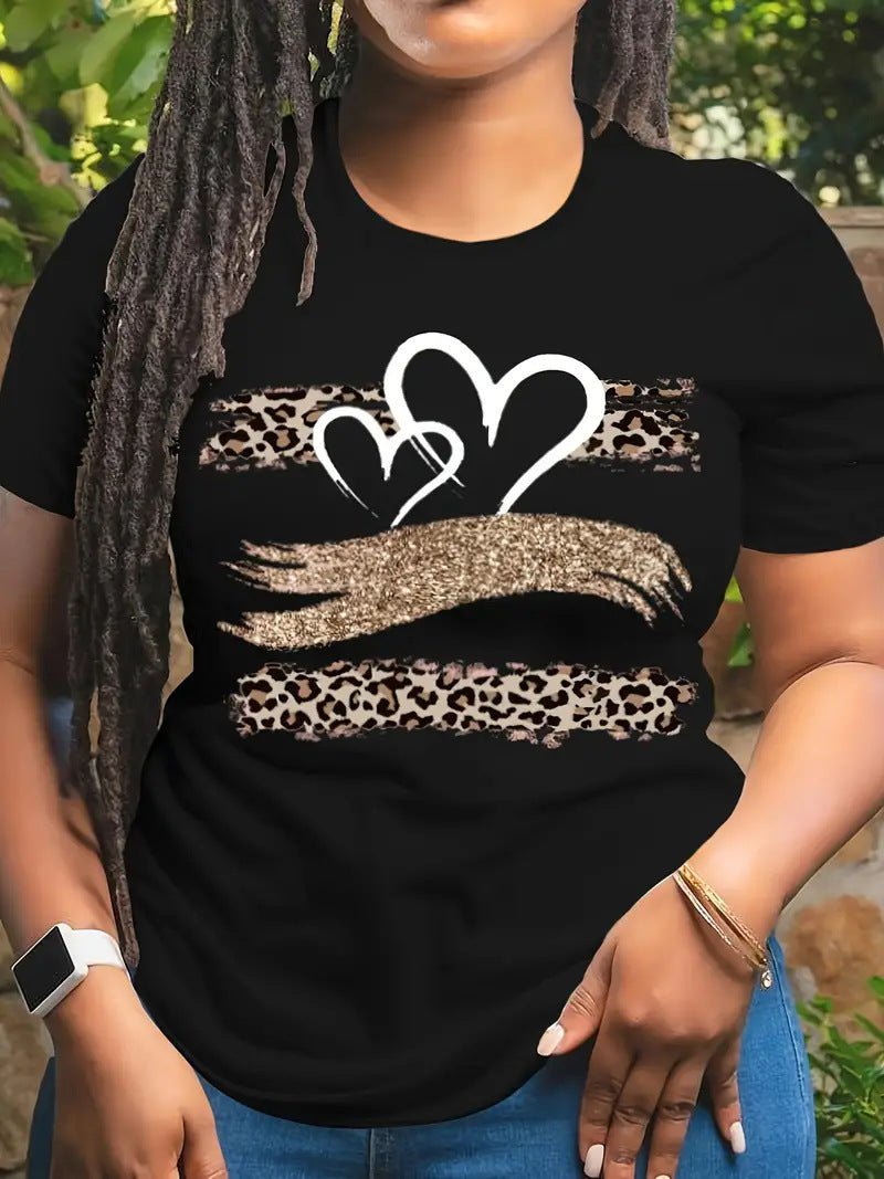 European And American Valentine’s Day Love Round Neck Women’s Top - HS23 / S