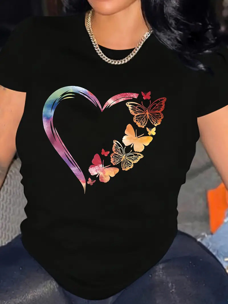 European And American Valentine’s Day Love Round Neck Women’s Top - HS26 / S