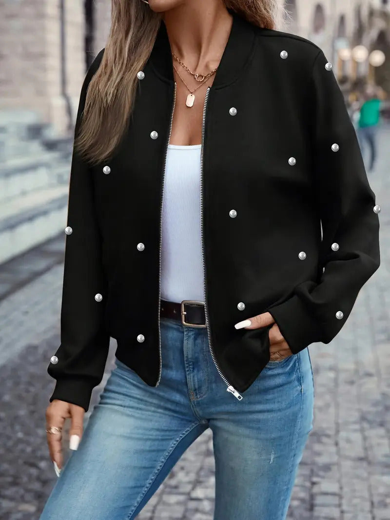 Zipper Jacket Small Thin Long-sleeved Top Colorful Printing - G114Z146 / XS