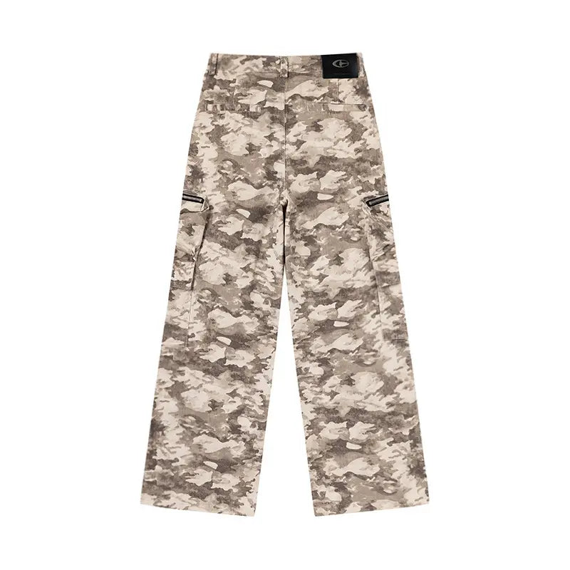 Spring New Retro Desert Camouflage Cargo Pants