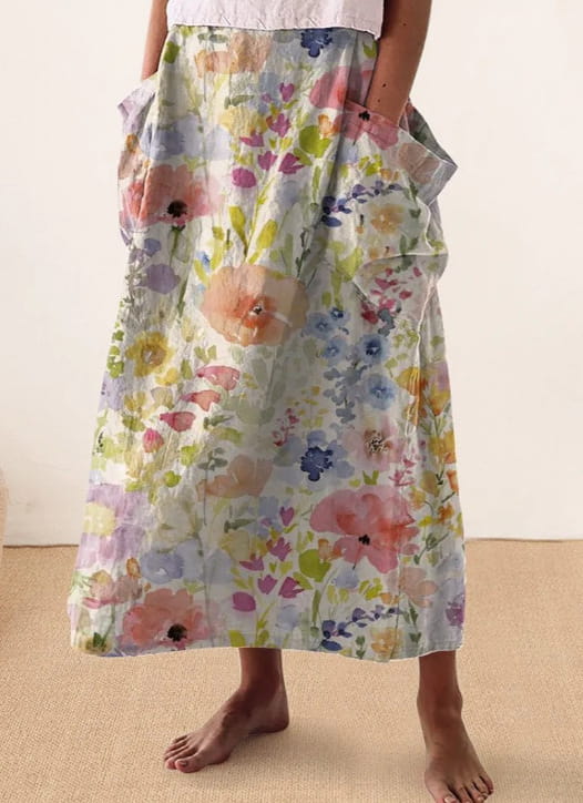 Women’s Vintage Printed Classical Floral Skirt