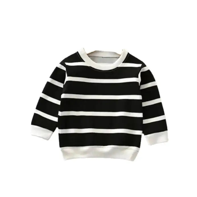 Fashion Children’s Striped Pullover Long-sleeved T-shirt
