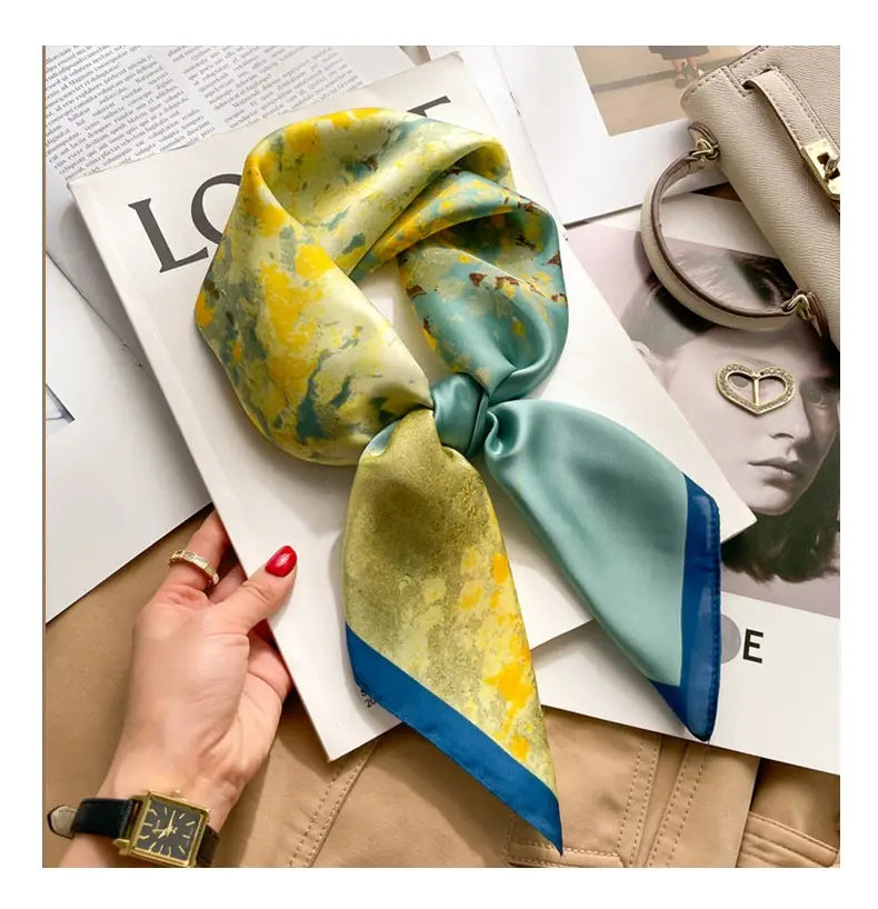 New 70 Korean Style Small Square Towel Silk Scarf For Women