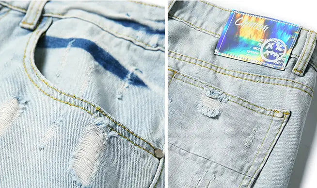 Men’s Loose High Street Ripped Jeans