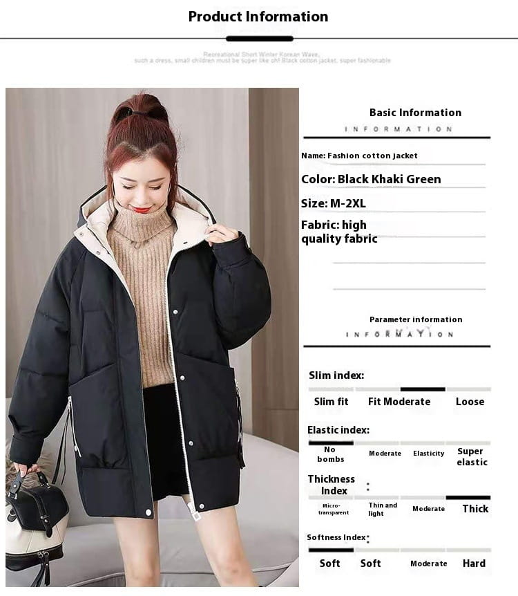 Women’s Down Cotton-padded Jacket Mid-length Winter