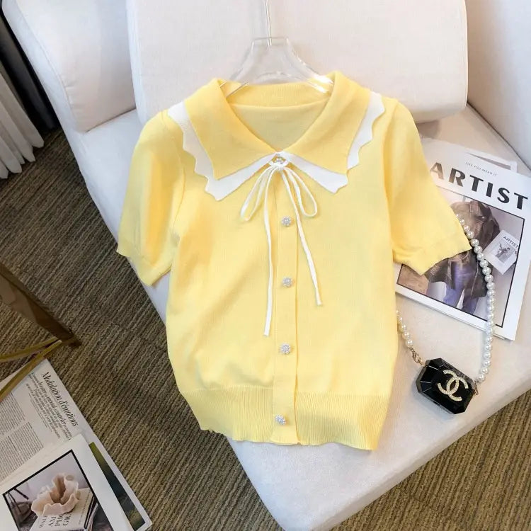 Women’s Design Short Sleeve Bow T-shirt