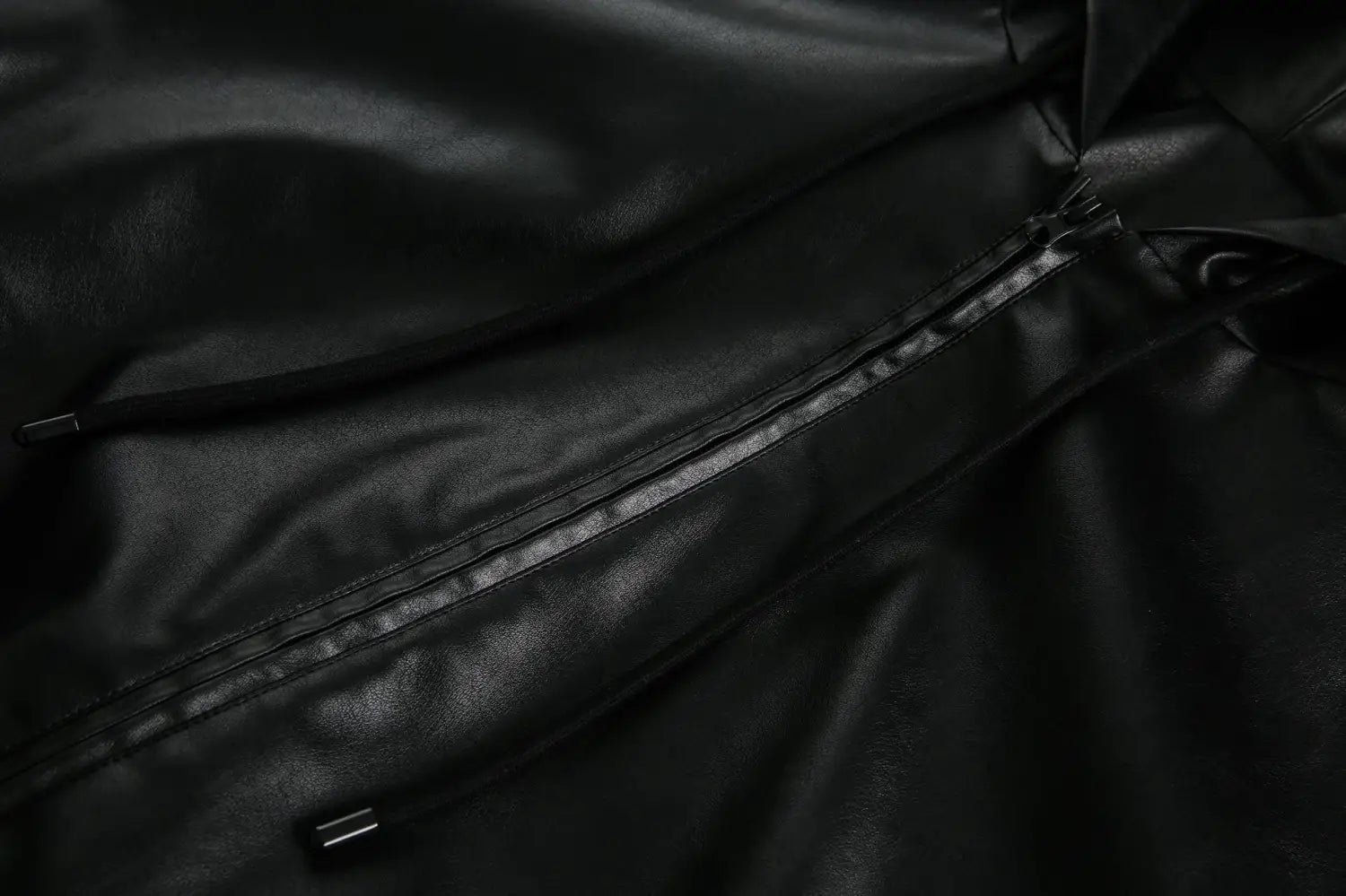 Men’s American-style Retro Simple Hooded Leather Coat Jacket