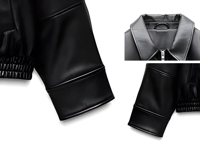 Women’s Loose Lapels Leather Coat