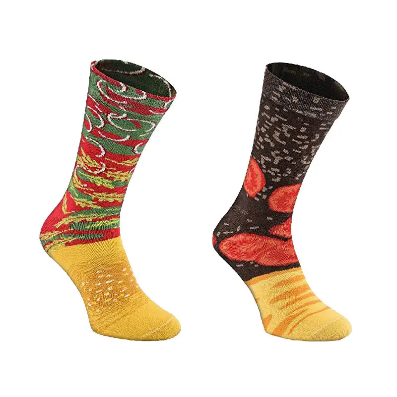 Women’s Cotton Burger Shape Christmas Socks