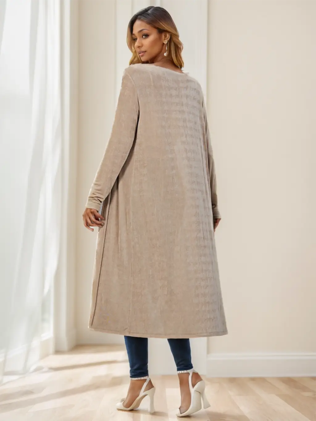 Women’s Longline Knitted Cardigan Jacket