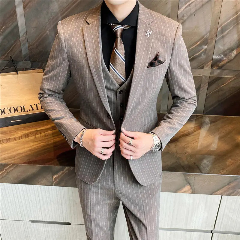 Men’s slim business handsome suit professional wear
