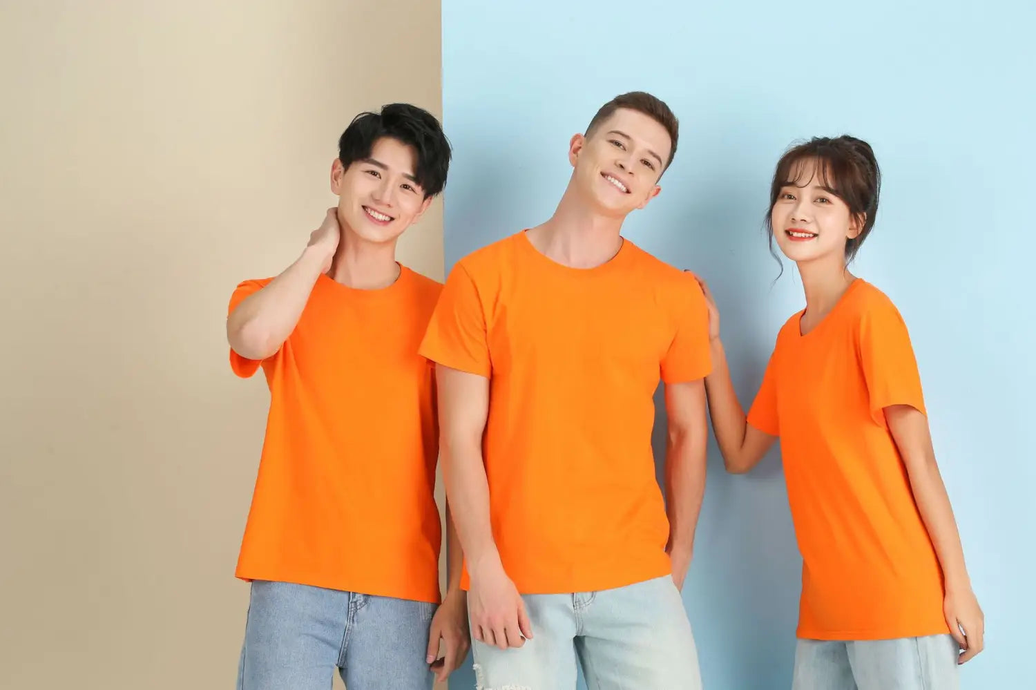 Men’s And Women’s Same Summer Pure Cotton Round Neck T-shirt