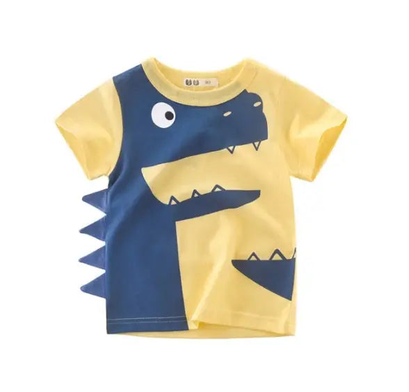 Children’s Wear Summer New Korean Children’s Boys Cotton T-shirt Men’s Treasure In Children’s Short Sleeves