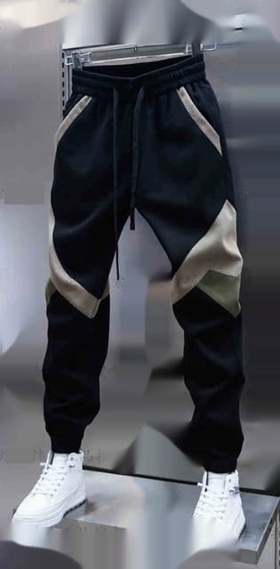 Color Matching Ankle-tied Track Sweatpants