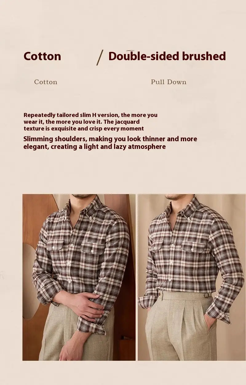 Retro Long Sleeved Shirt For Men