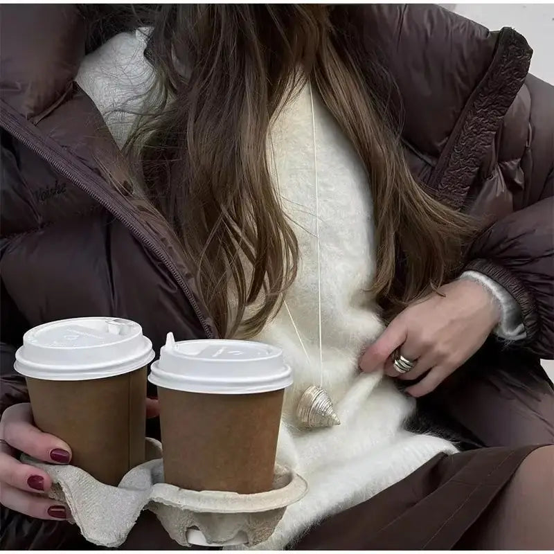 Fashion Casual Loose Fluffy Soft Bread Cotton Jacket