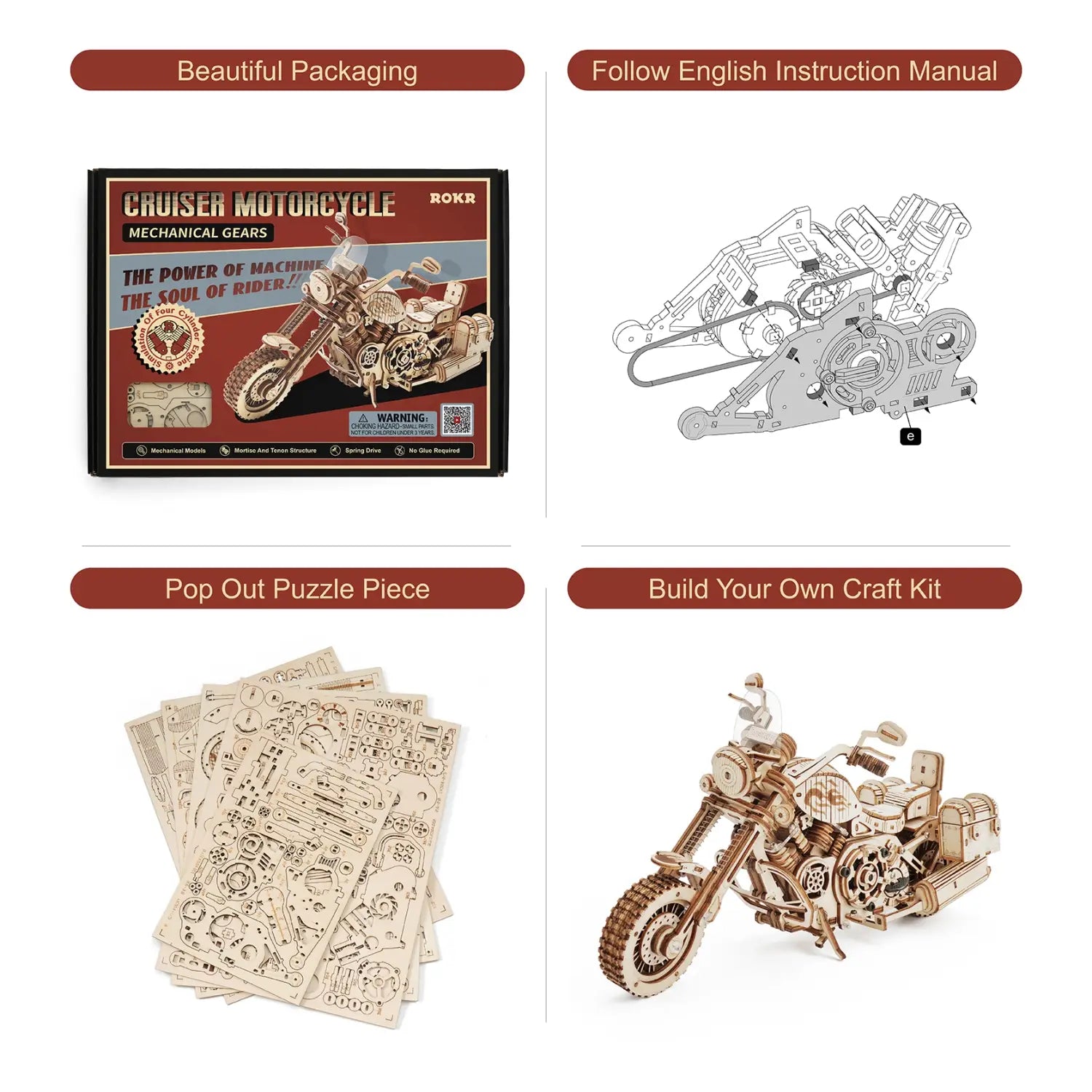 420 Piece Building Block Kit For DIY Wooden Models For Children