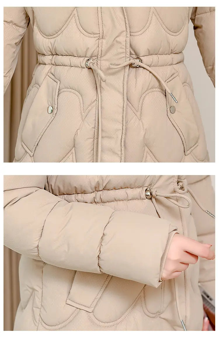 Women’s Waist Slimming Fur Collar Cotton Coat