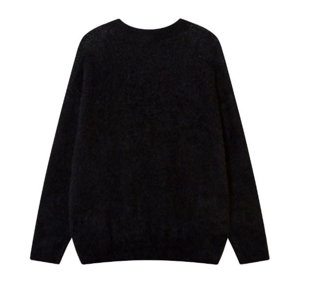 Harajuku Daily Commuting Fashion Personality Geometry Round Neck Jacquard Fashion Brand Knitted Pullover Loose Sweater