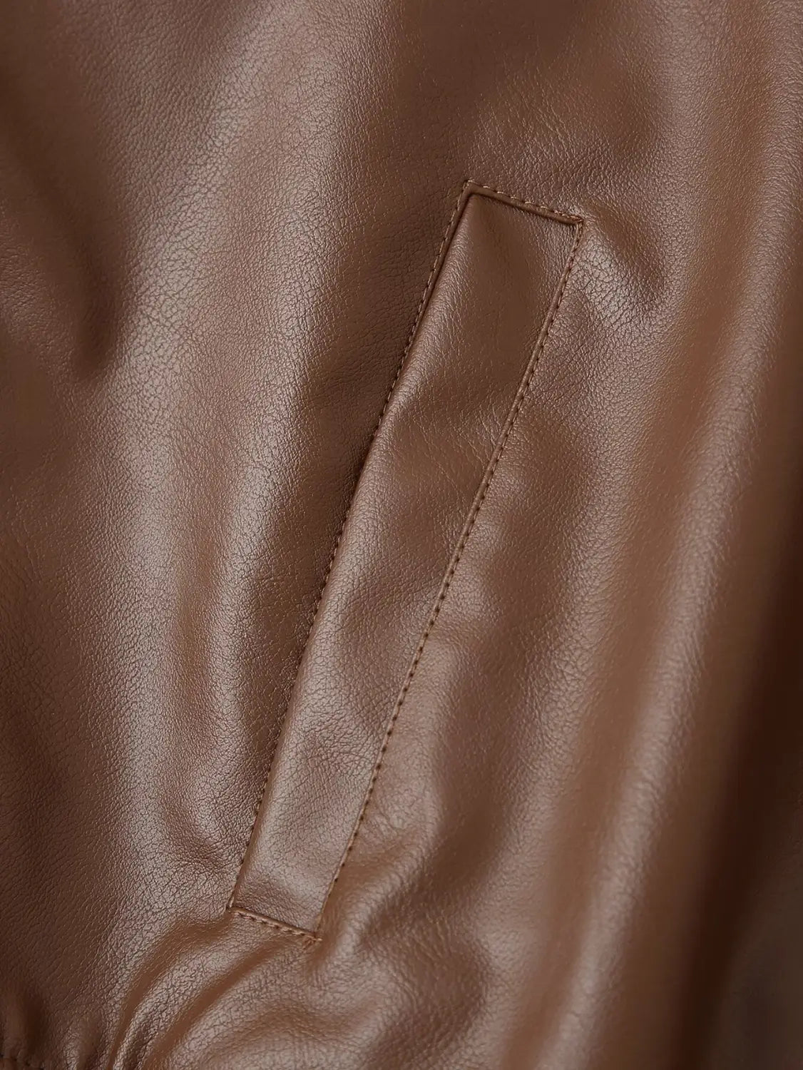 Short Jacket Fried Street Leather Clothing With Stand Collar Coat