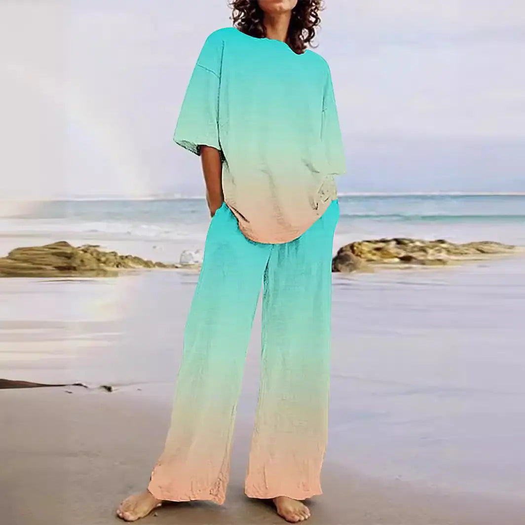 Fashion Personalized Women’s 3D Printed Short Sleeve Suit