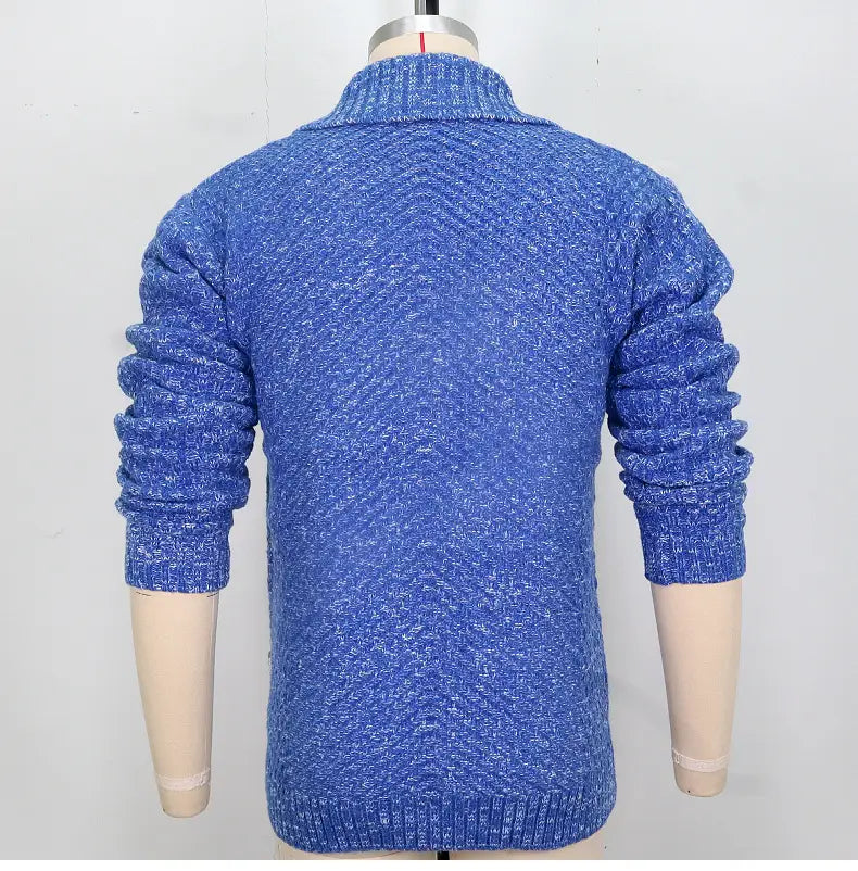 Polyester Men’s Long-sleeved Thick Needle Sweater Sweater