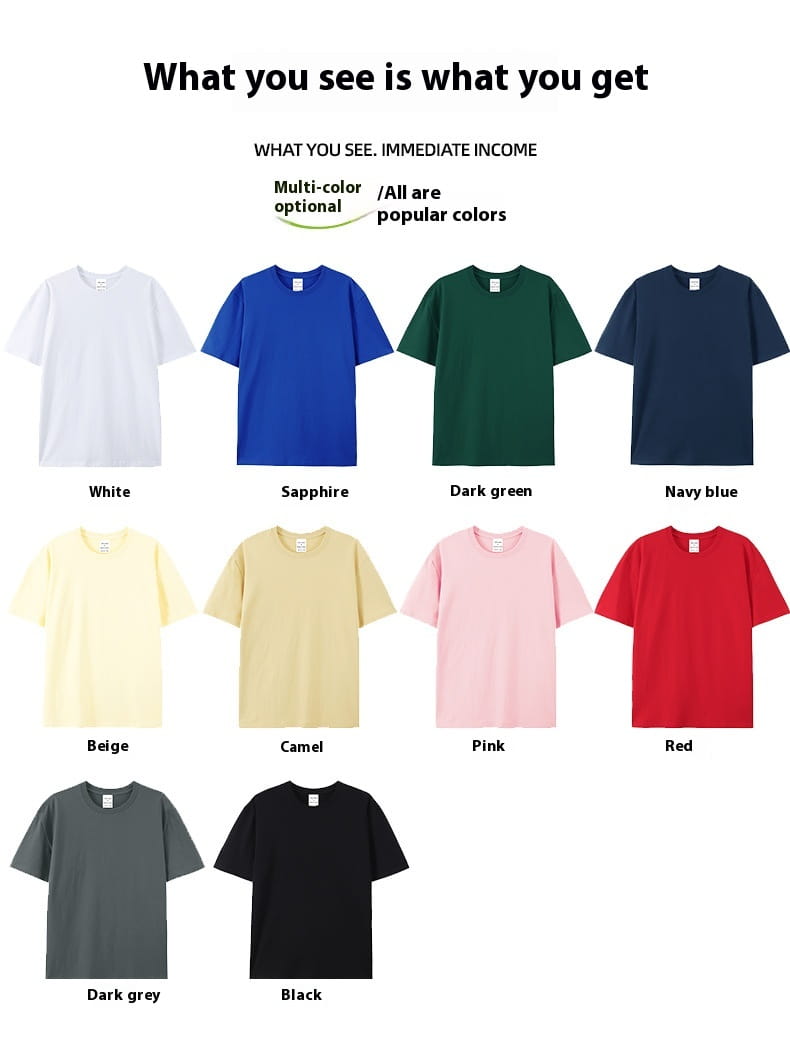 Cotton American Style High-end Half Sleeve T-shirt