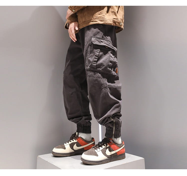 Foot Binding Zipper Design Niche Casual Pants