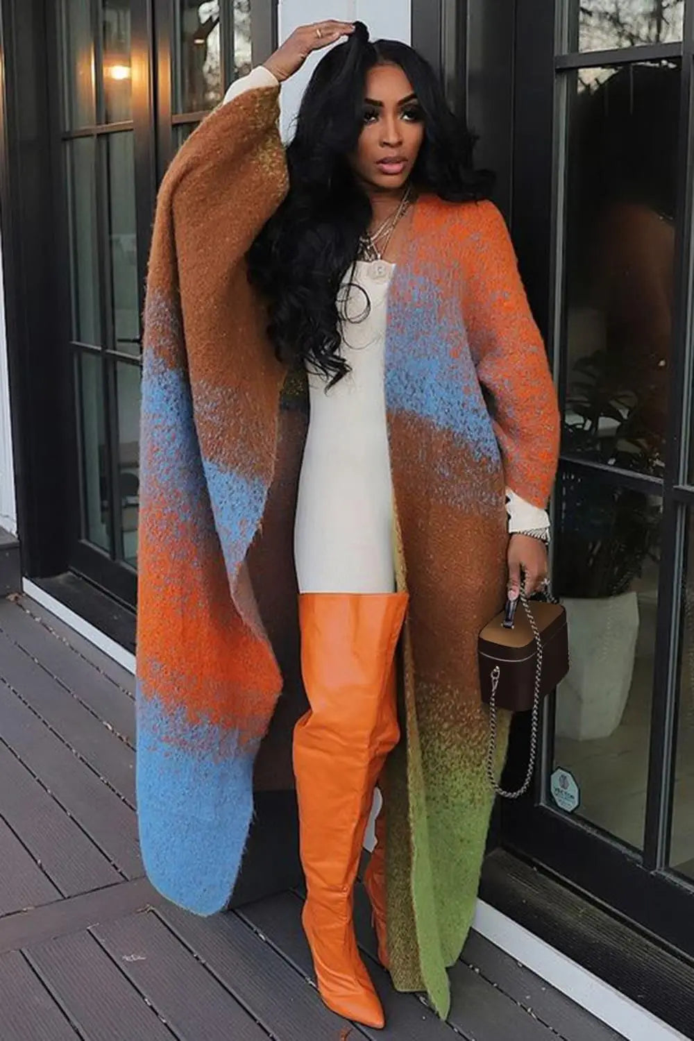 Casual Loose Knitted Long Women’s Coat