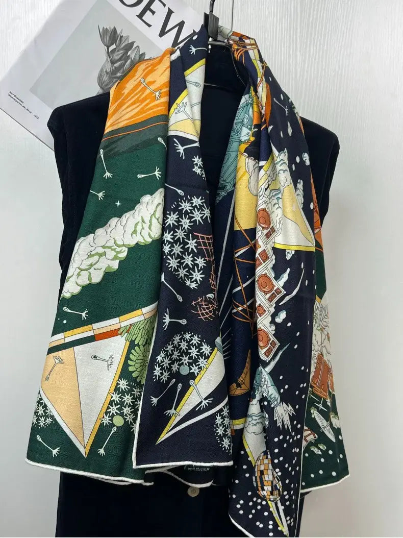 Fashionable New Silk Wool Shawl For Women