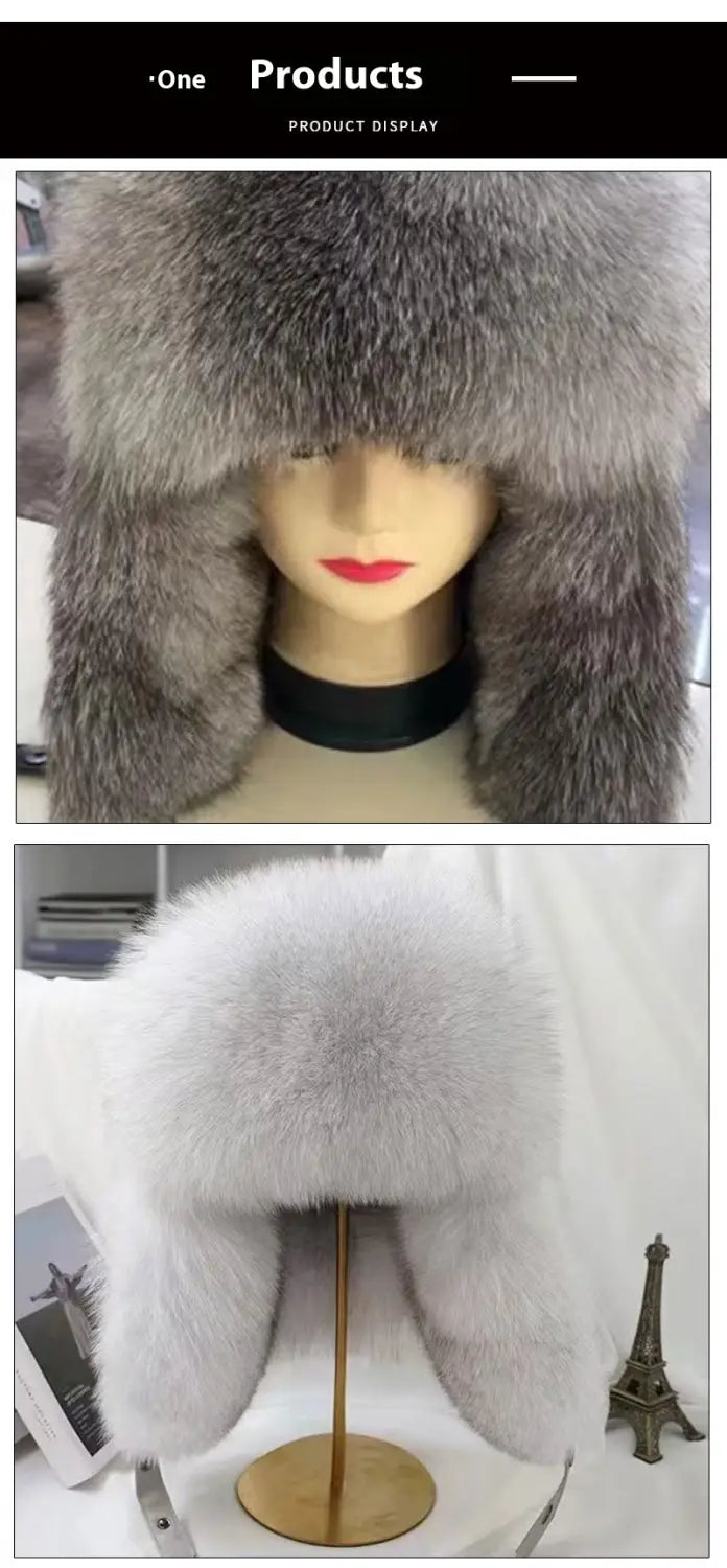 True Fox Fur Lei Feng Full With Hat