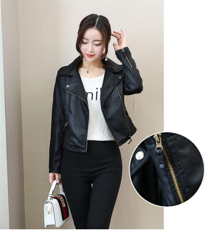 Women’s Leather Coat Women’s Short Korean Style