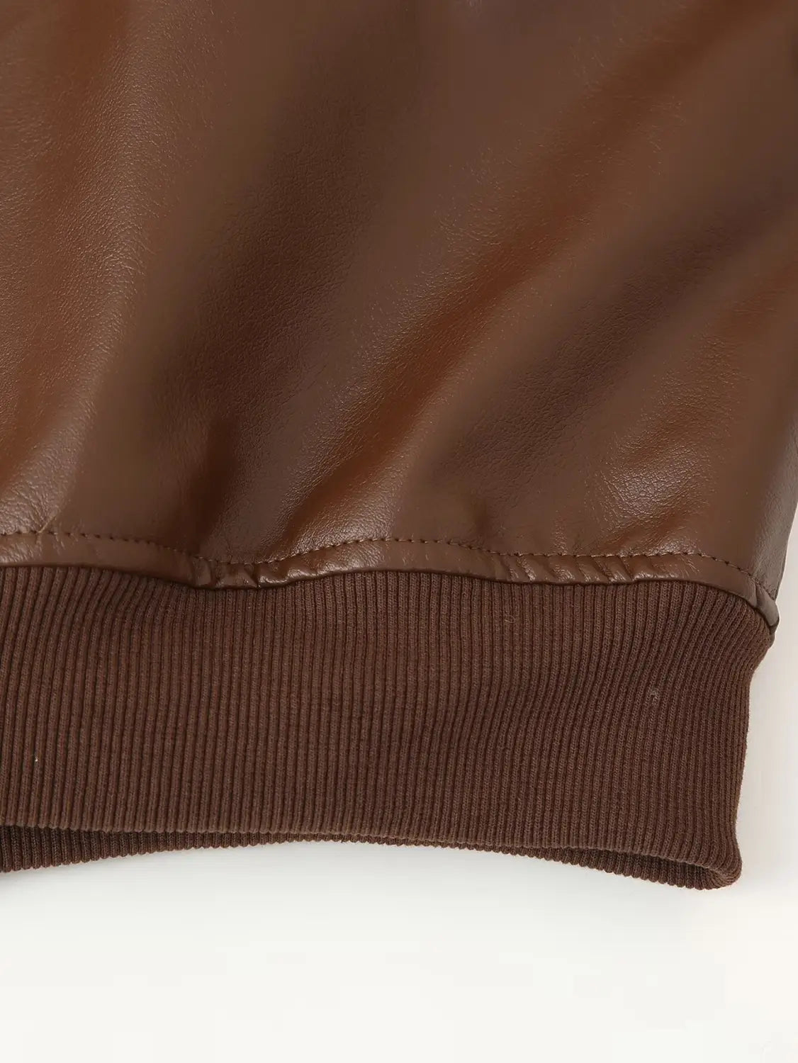 Short Jacket Fried Street Leather Clothing With Stand Collar Coat