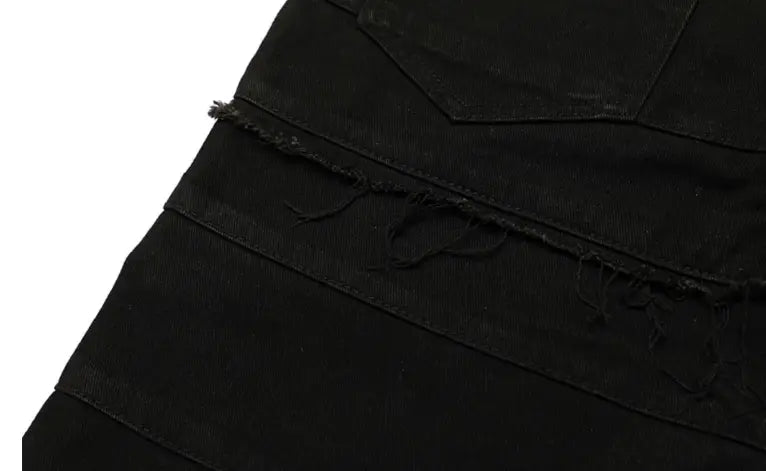 European And American Hip-hop Layered Straight-leg Jeans