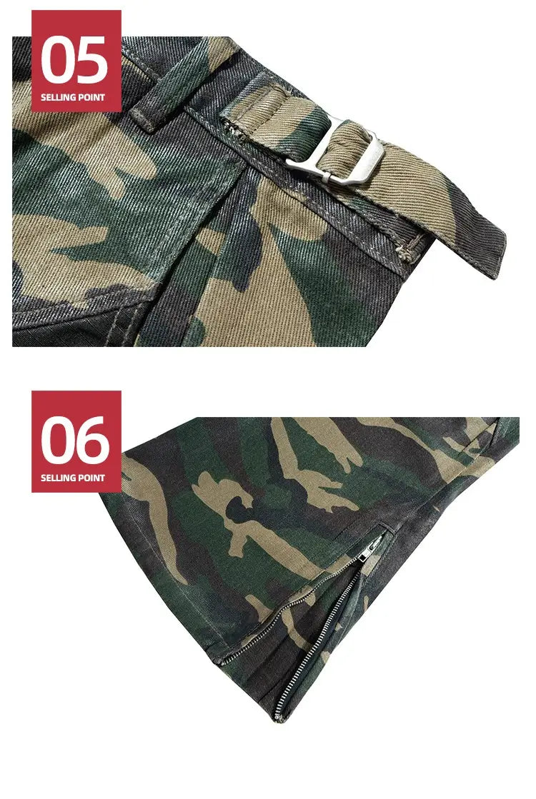 Men’s Same Stitching Design Zipper Wide Leg Pants