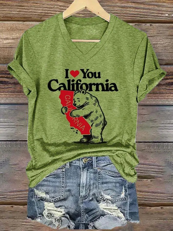 Women’s V-neck Polyester T-shirt