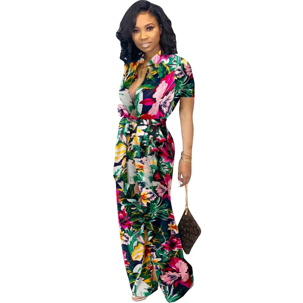 European And American Fashion Denim Jumpsuit