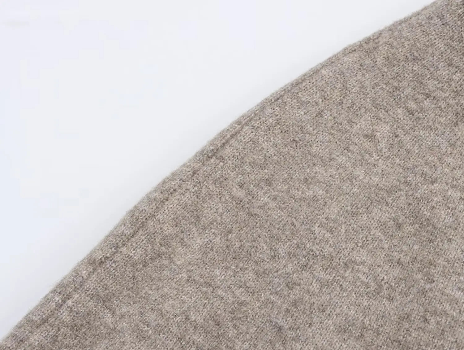 All-match Cloak Design Round Neck Knitted Coat