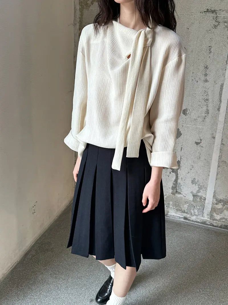 Retro Elegant Ribbon Texture Shirt For Women