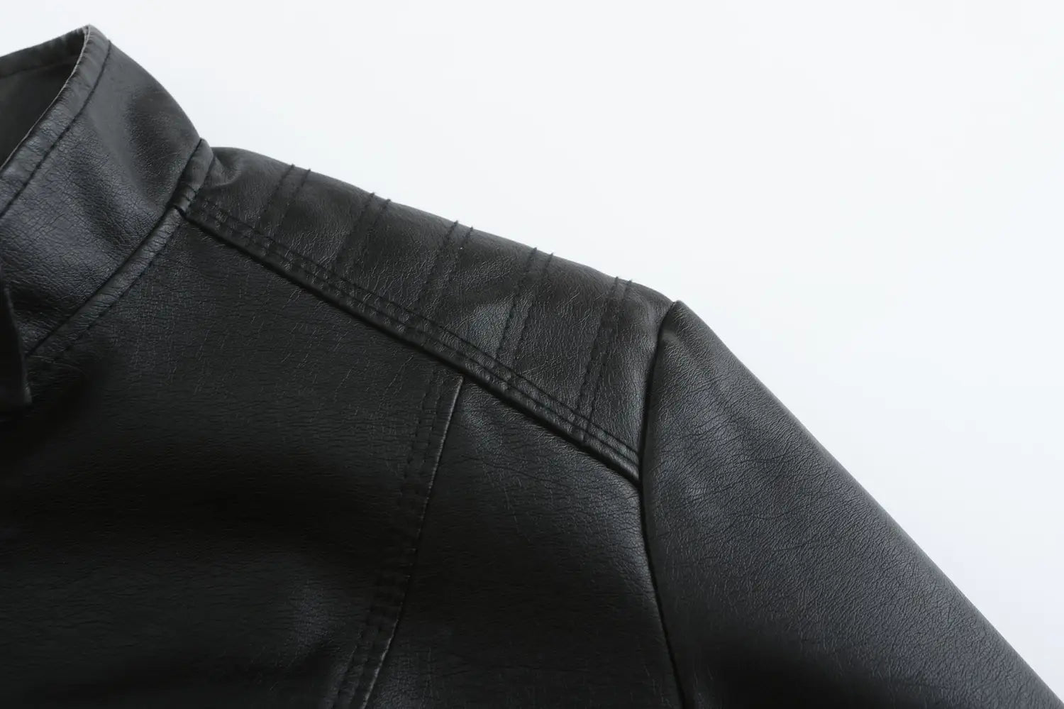 Women’s Short Slim-fit Leather Coat