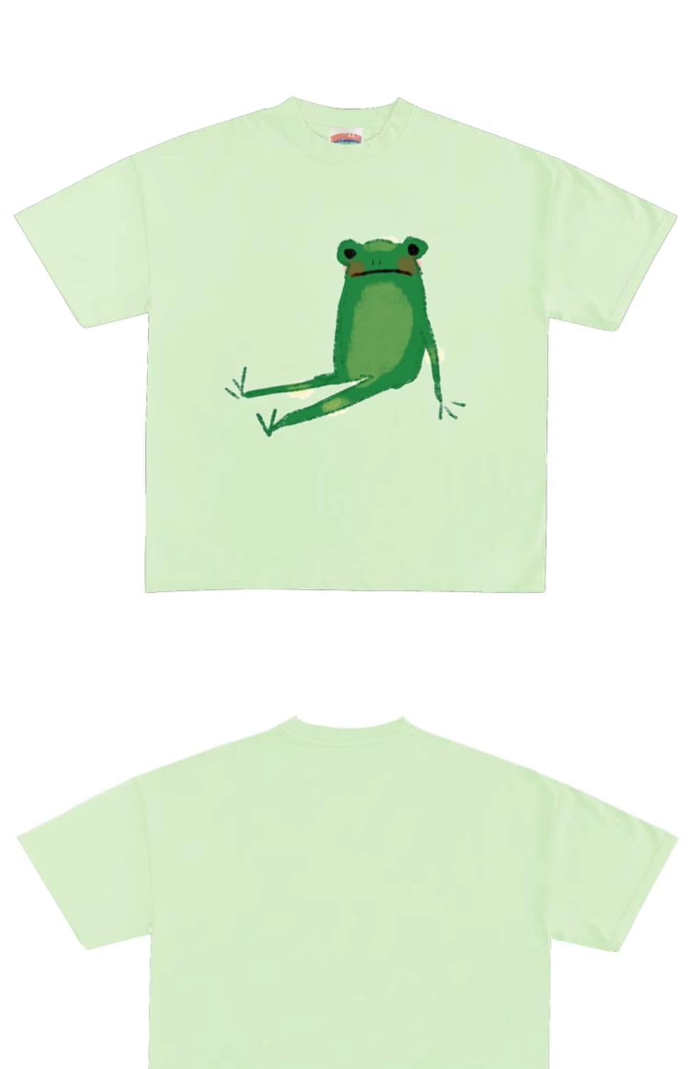 Frog Print T-shirt Cute Animal Pattern Spoof Casual All-match