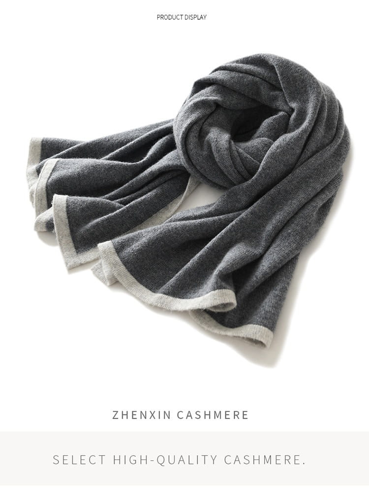 Universal Color Blocked Knitted Jacquard Western-style Cashmere Scarf