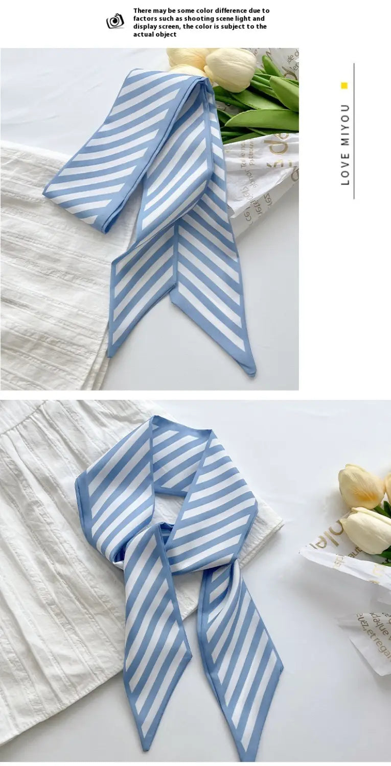 Silk Scarf Women’s Long Ribbon Fresh Decoration Hair Rope