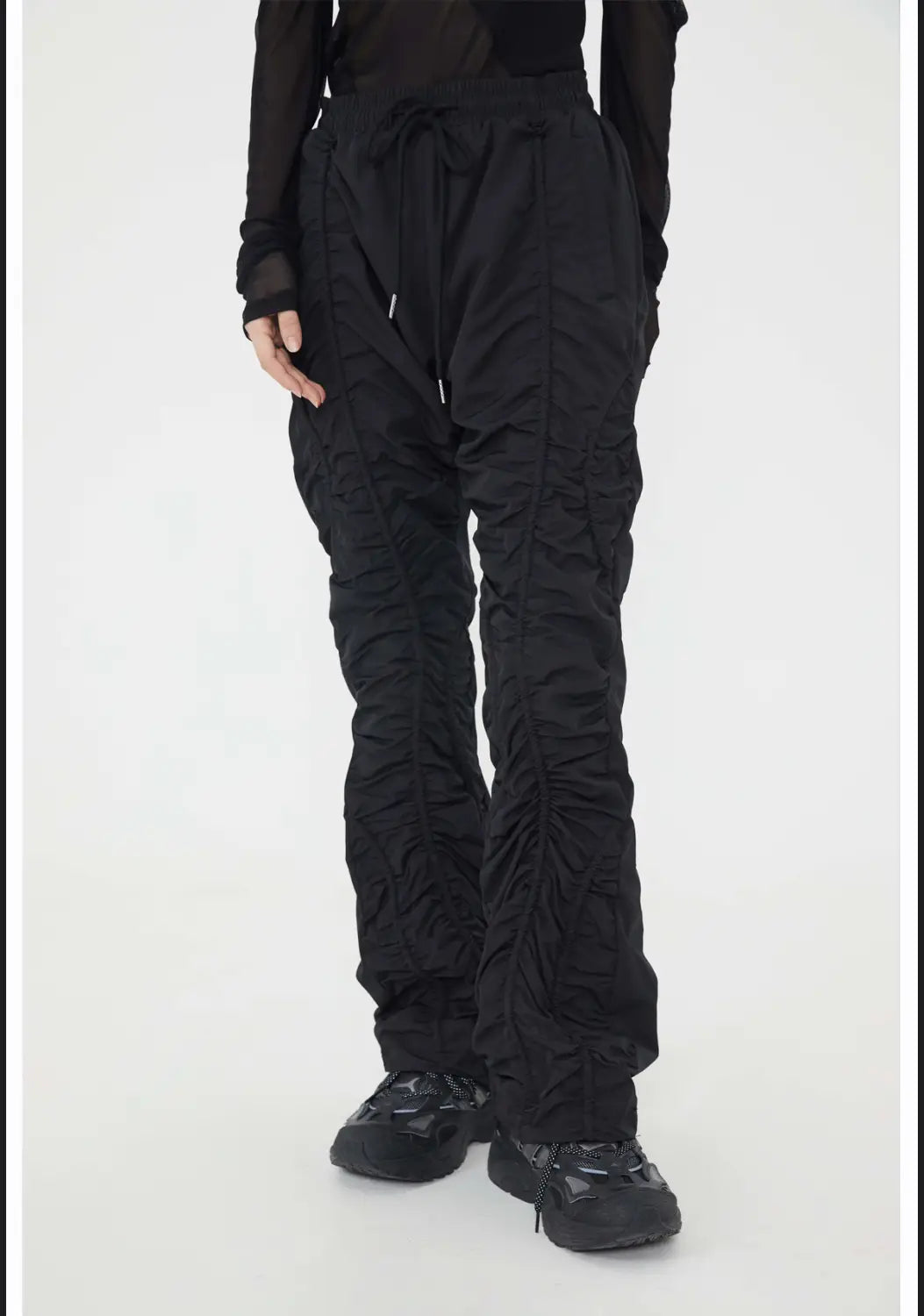 Men’s Pleated Straight Tube Loose Street High Street Sports Casual Pants