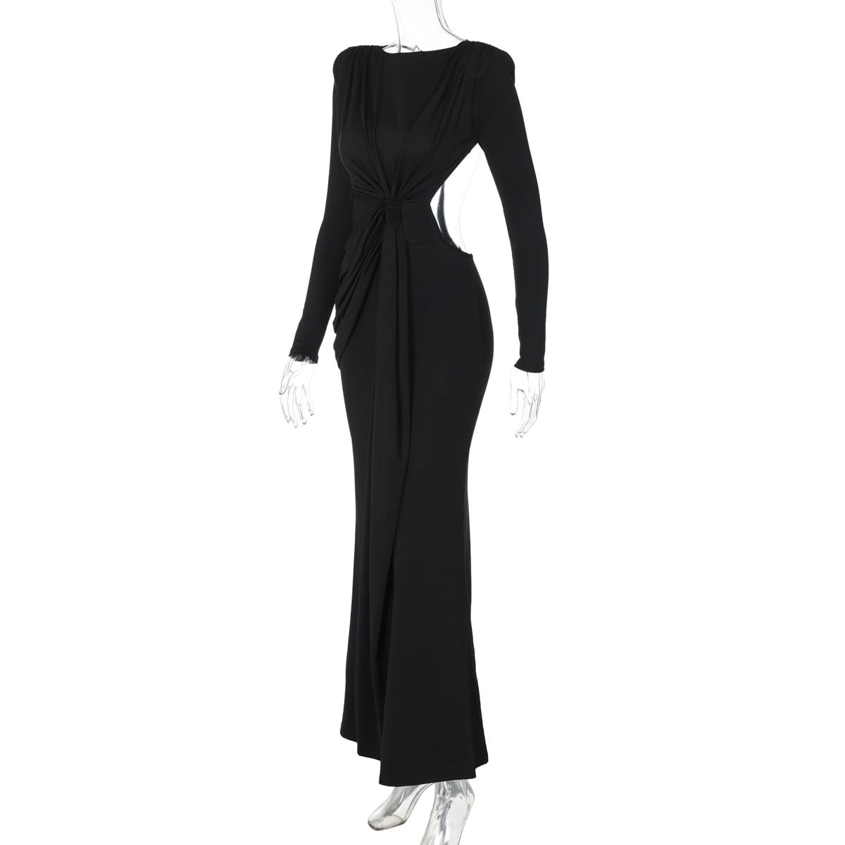 Women’s Sexy Hot Girl Back Hollow-out Slim-fit Long Sleeve Dress