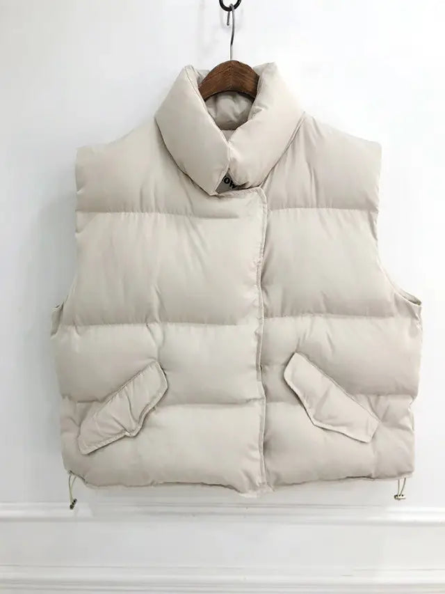 Women’s Korean Style Lazy Style All-match Down Cotton Bread Coat Vest